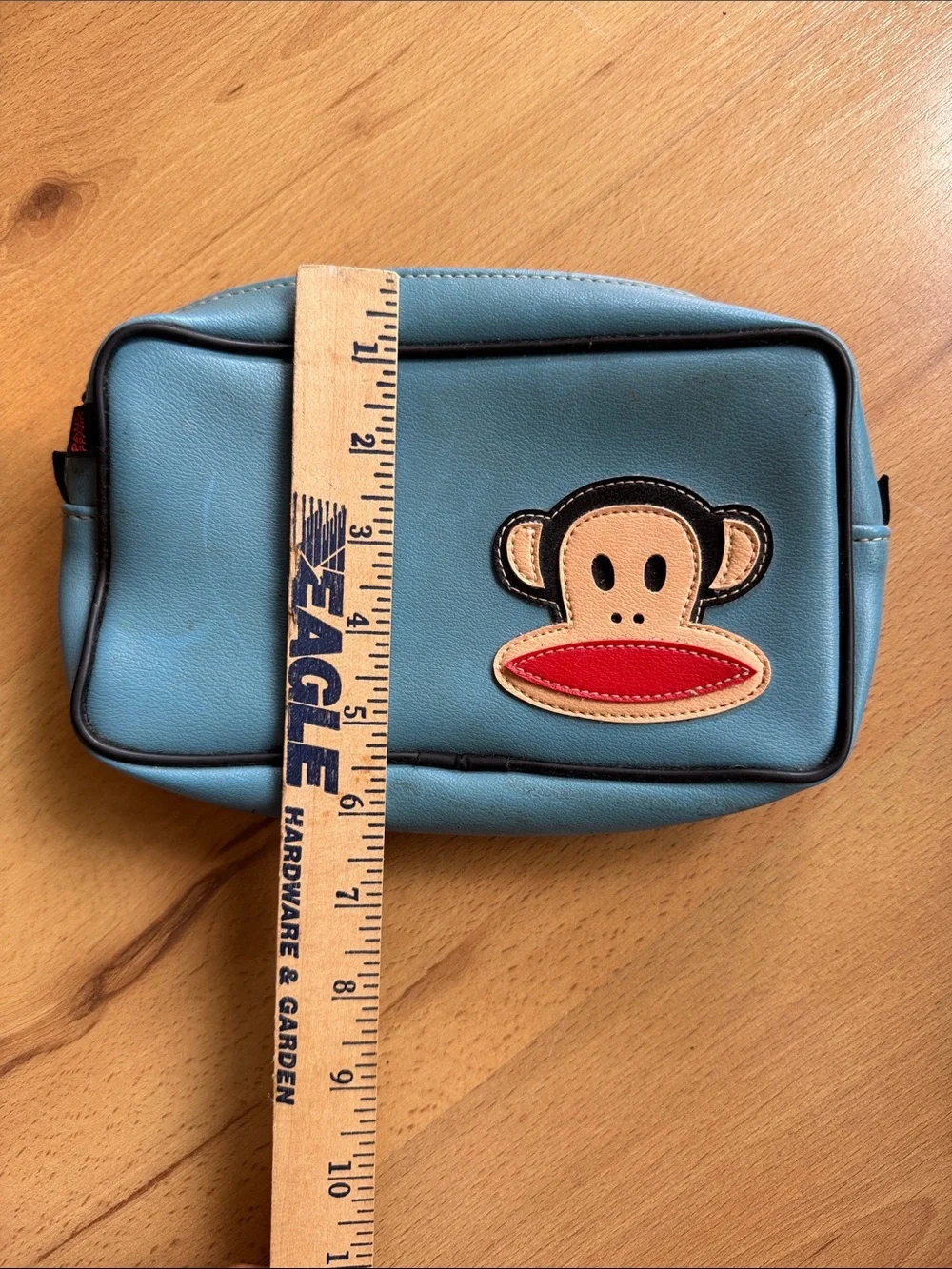 Vintage Paul Frank Baby Blue Toiletry Pouch with Julius Patch